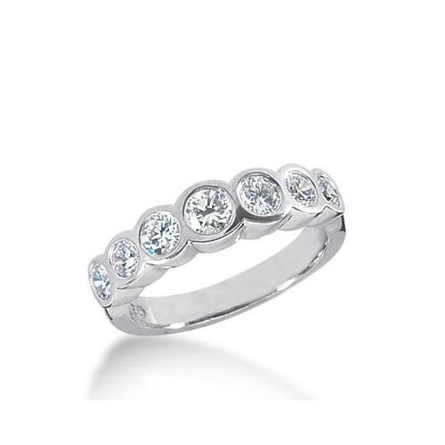 Diamond Ring 7 Round Brilliant Diamonds Total 0.86ctw. 514WR207814k