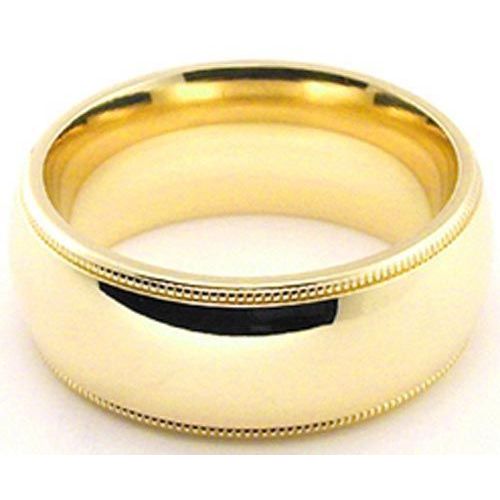 18k Yellow Gold 8mm Comfort Fit 