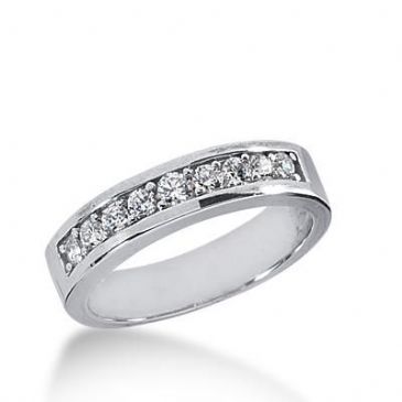 14k Gold Diamond Anniversary Wedding Ring 9 Round Brilliant Diamonds Total 0.38ctw. 429WR175314K