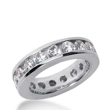 950 Platinum Diamond Eternity Wedding Bands, Channel Setting 3.00 ct. DEB42120PLT