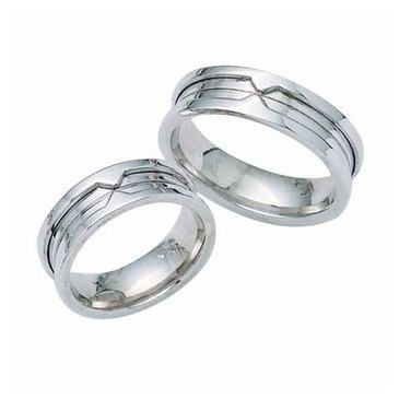 Platinum His & Hers Classic 100 Wedding Band Set HH100PLAT