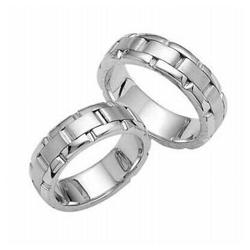 Platinum His & Hers Classic 108 Wedding Band Set HH108PLAT