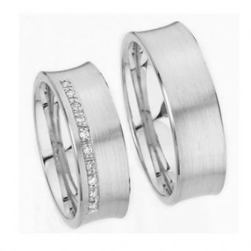 Platinum His & Hers Gold 0.22 ct Diamond 144 Wedding Band Set HH144PLT