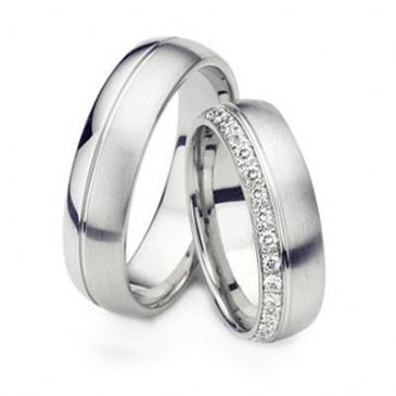 Platinum His & Hers Diamond Wedding Band Set 0.5 ct. tw. HH154PLT