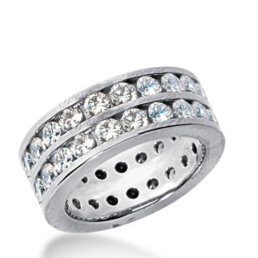 950 Platinum Diamond Eternity Wedding Bands, Channel Setting 3.50 ct. DEB1597PLT