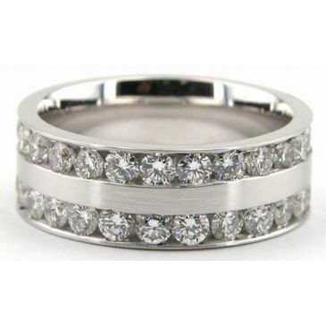 Platinum 950 7mm Diamond Wedding Bands Rings 0901