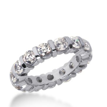 950 Platinum Diamond Eternity Wedding Bands, Bar Setting 3.00 ct. DEB327PLT