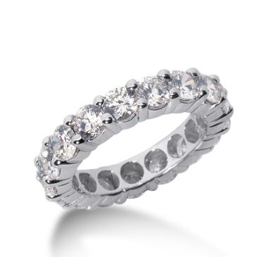 950 Platinum Diamond Eternity Wedding Bands, Shared Prong Setting 4.00 ct. DEB10025PLT