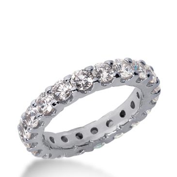 950 Platinum Diamond Eternity Wedding Bands, Wide Shared Prong Setting 3.00 ct. DEB16720PLT