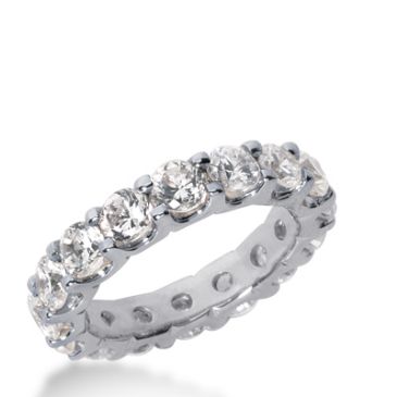 950 Platinum Diamond Eternity Wedding Bands, Wide Shared Prong Setting 3.50 ct. DEB16725PLT