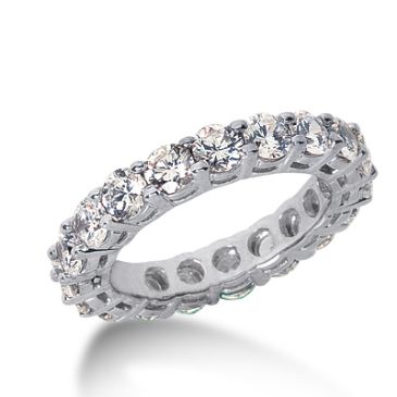 950 Platinum Diamond Eternity Wedding Bands, Shared Prong Setting 3.50 ct. DEB17720PLT