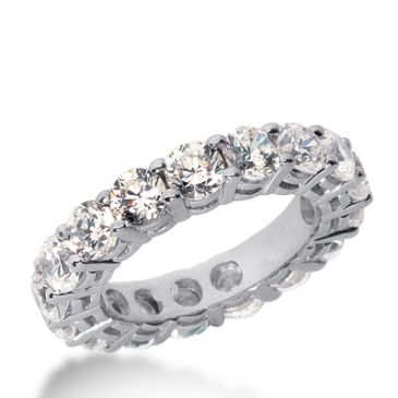 950 Platinum Diamond Eternity Wedding Bands, Shared Prong Setting 6.00 ct. DEB17735PLT