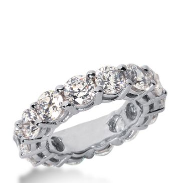 950 Platinum Diamond Eternity Wedding Bands, Shared Prong Setting 7.00 ct. DEB17745PLT