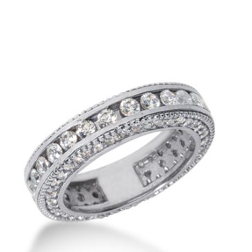 950 Platinum Diamond Eternity Wedding Bands, Channel Set 2.00 ct. DEB295PLT