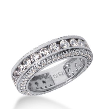 950 Platinum Diamond Eternity Wedding Bands, Channel Set 2.50 ct. DEB296PLT