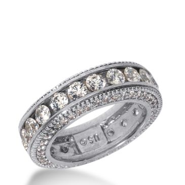 950 Platinum Diamond Eternity Wedding Bands, Channel Set 3.00 ct. DEB297PLT