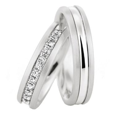 18k Gold His & Hers 0.35ctw Diamond Wedding Band Set 202