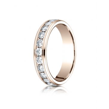 14k ROSE GOLD 4MM Channel Set  Eternity Ring.