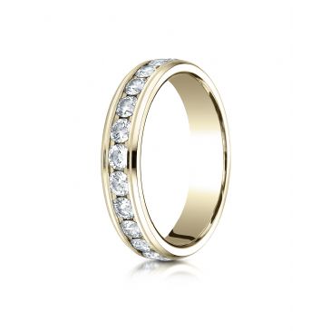 14k YELLOW GOLD 4MM Channel Set  Eternity Ring.