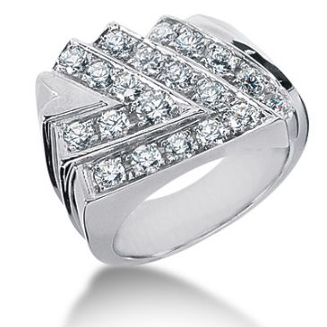 14K White Gold Arrow Design Diamond Anniversary Ring (1.47ctw.)