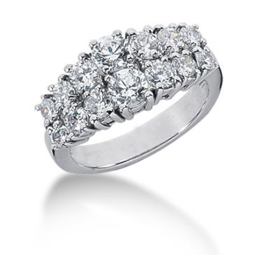 14K Prong Round Brilliant Diamond Anniversary Ring (2.0ctw.)