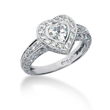 14K Love is in the Air, Heart Cut Diamond Anniversary Ring (2.32ctw.)