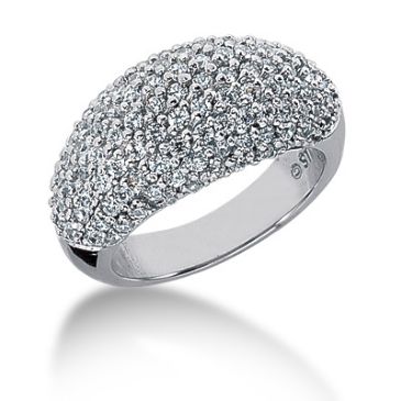 14K Round Brilliant Covered Diamond anniversary Ring (1.79ctw.)