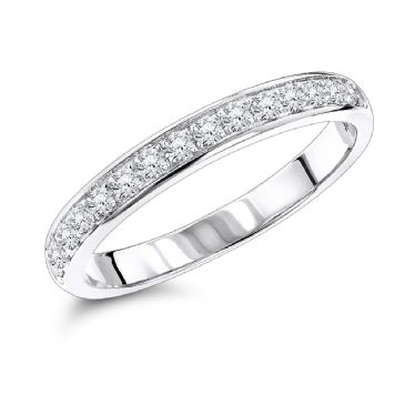 Array of Diamond Wedding Bands in Gold and Platinum Bands